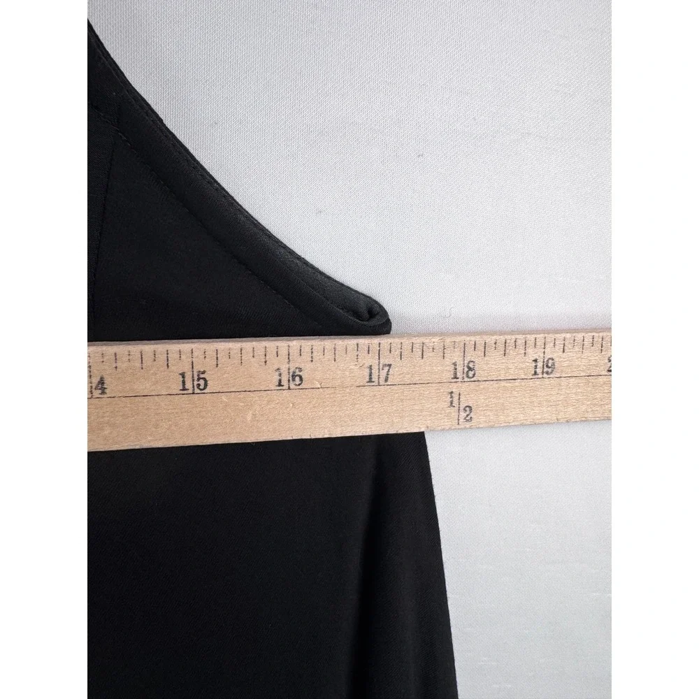 Locker Room Maxi Dress sz‎ S Black Asymmetrical Draped Sleeveless lagen look